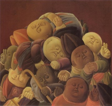 Fernando Botero Painting - Dead Bishops Fernando Botero